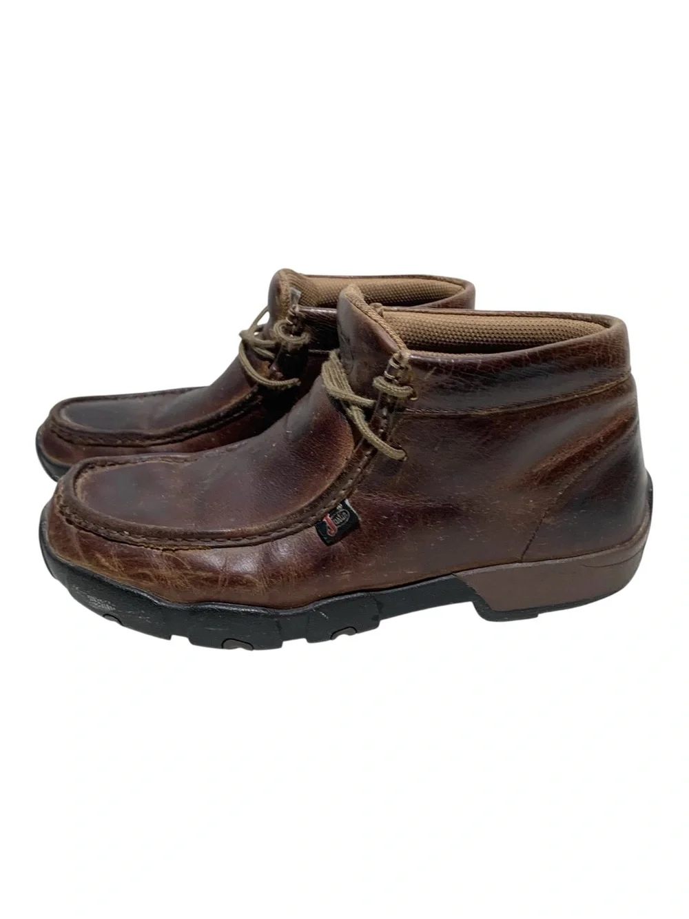 Men's Justin Boots #232 Cappie 4” Casual Work Leather Chukka Boots Sz 9.5